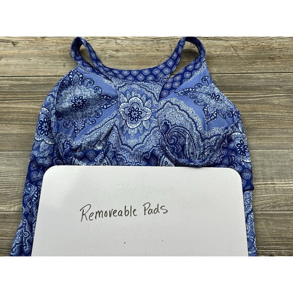 ZX Outdoor Lifestyle Dress Size S Athletic Dress V Neck Racerback Blue Paisley - Picture 5 of 14